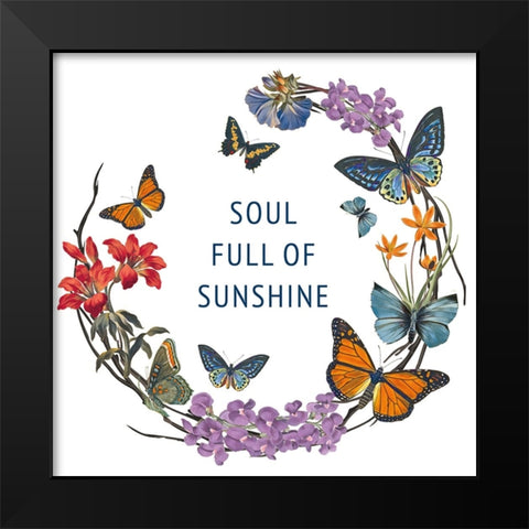 Butterfly Garden II Black Modern Wood Framed Art Print by Portfolio, Wild Apple