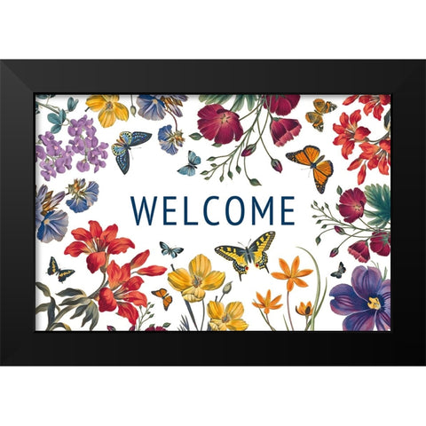 Butterfly Garden V Black Modern Wood Framed Art Print by Portfolio, Wild Apple