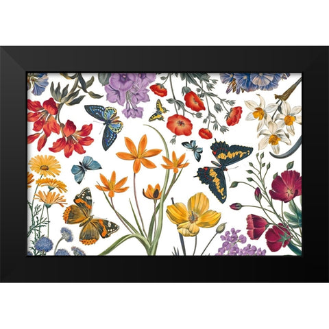 Butterfly Garden VI Black Modern Wood Framed Art Print by Portfolio, Wild Apple