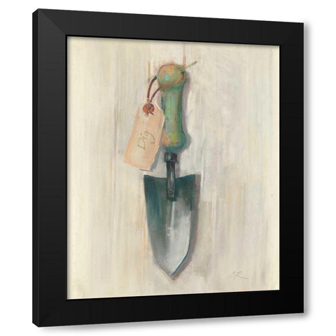 Trowel Black Modern Wood Framed Art Print with Double Matting by Rowan, Carol