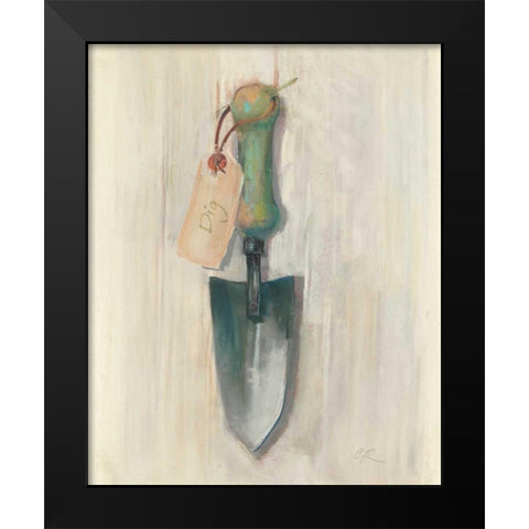 Trowel Black Modern Wood Framed Art Print by Rowan, Carol