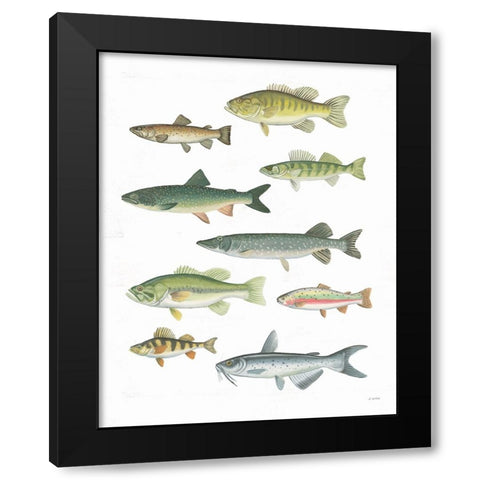 Fresh Catch V Black Modern Wood Framed Art Print with Double Matting by Wiens, James