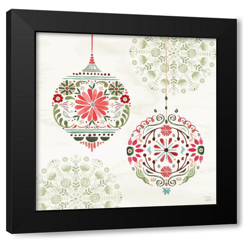 Festive Season VII Black Modern Wood Framed Art Print by June, Dina