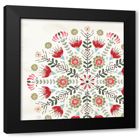 Festive Season IX Black Modern Wood Framed Art Print with Double Matting by June, Dina