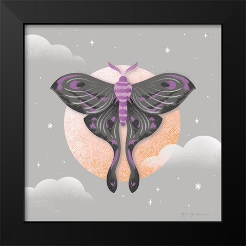 Dark Side III Black Modern Wood Framed Art Print by Graham, Gia