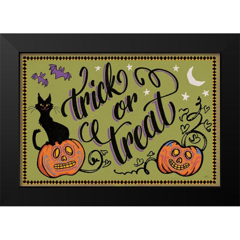 Halloween Expressions I Black Modern Wood Framed Art Print by Penner, Janelle