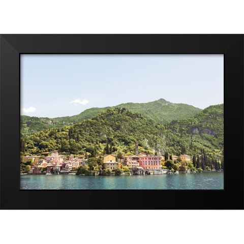 Lake Como Village III Black Modern Wood Framed Art Print by Aledanda