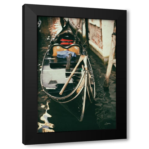 Gondola Detail Black Modern Wood Framed Art Print with Double Matting by Aledanda
