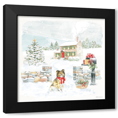 Home For The Holidays II Black Modern Wood Framed Art Print by Grove, Beth