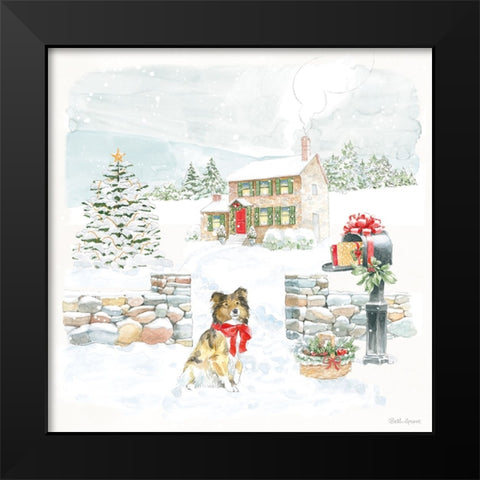 Home For The Holidays II Black Modern Wood Framed Art Print by Grove, Beth