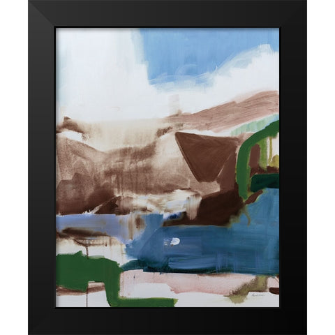 Regeneration Dark Black Modern Wood Framed Art Print by Munger, Pamela