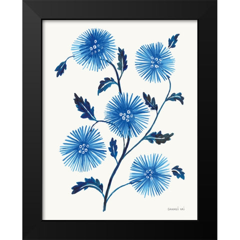 Borrowed and Blue I Black Modern Wood Framed Art Print by Nai, Danhui