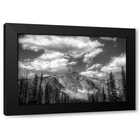 Wyoming Blues Black Modern Wood Framed Art Print with Double Matting by Larson, Nathan