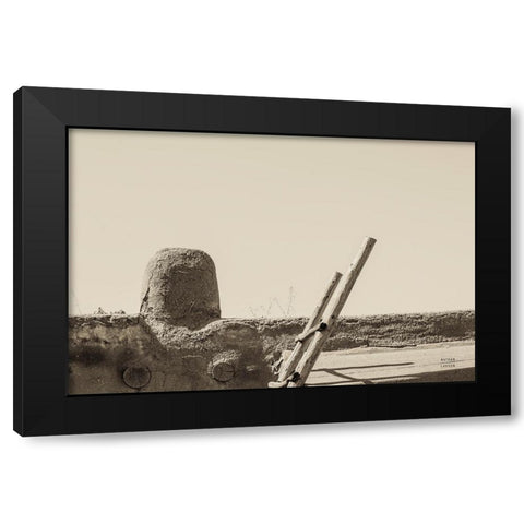 New Mexico Adobe Black Modern Wood Framed Art Print by Larson, Nathan