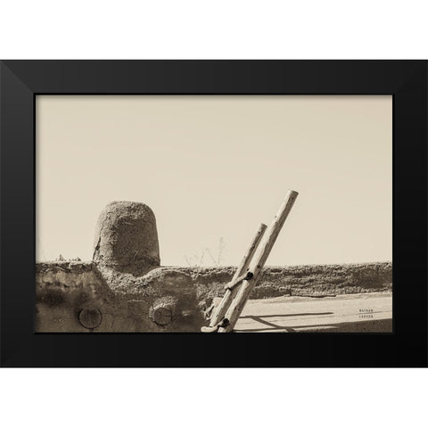 New Mexico Adobe Black Modern Wood Framed Art Print by Larson, Nathan
