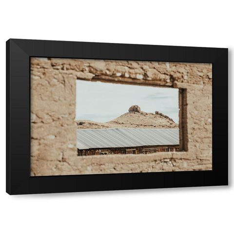 Desert Window Black Modern Wood Framed Art Print by Larson, Nathan