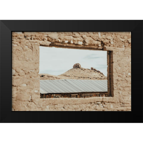 Desert Window Black Modern Wood Framed Art Print by Larson, Nathan