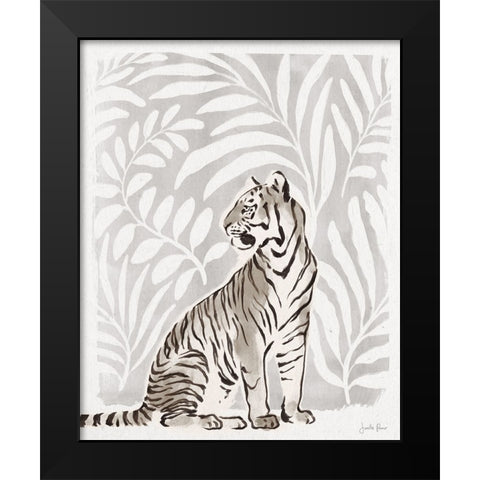 Jungle Cats II Neutral Black Modern Wood Framed Art Print by Penner, Janelle