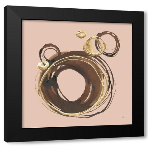 Walnut II Black Modern Wood Framed Art Print with Double Matting by Paschke, Chris