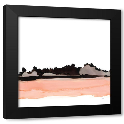 Salmonscape II Black Modern Wood Framed Art Print by Paschke, Chris