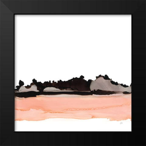 Salmonscape II Black Modern Wood Framed Art Print by Paschke, Chris