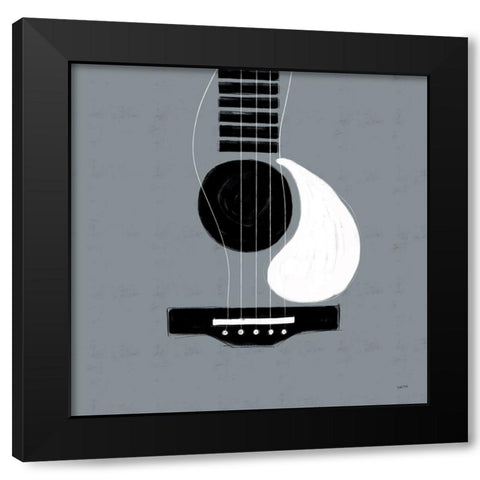 Musical Abstract I Black Modern Wood Framed Art Print by York, Leah