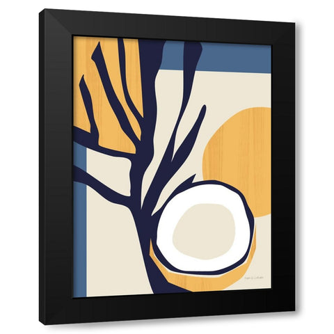 Coconut Tropicale v2 Black Modern Wood Framed Art Print with Double Matting by Gallagher, Megan
