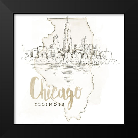 US Cities VI Black Modern Wood Framed Art Print by Grove, Beth