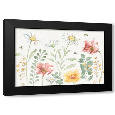 Daisy Days I Black Modern Wood Framed Art Print by Grove, Beth