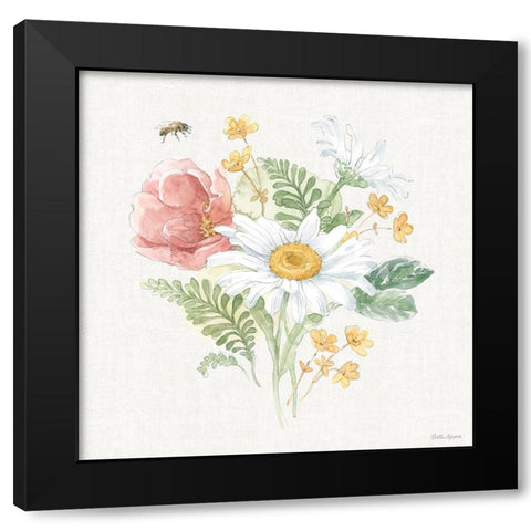 Daisy Days IV Black Modern Wood Framed Art Print by Grove, Beth
