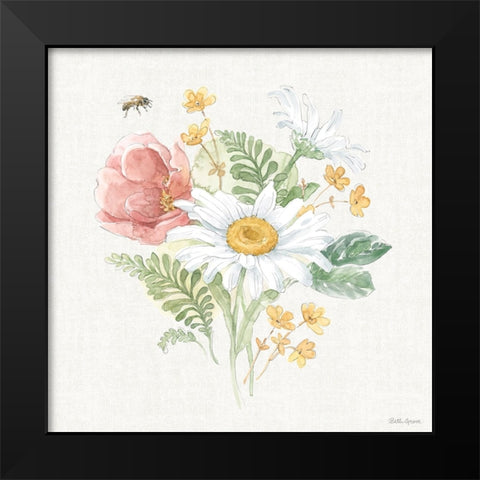 Daisy Days IV Black Modern Wood Framed Art Print by Grove, Beth