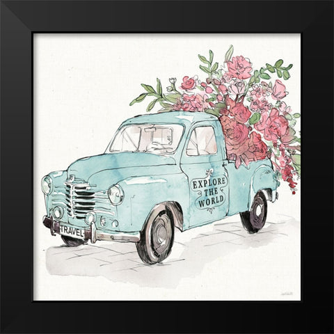 Vintage Travel V Black Modern Wood Framed Art Print by Tavoletti, Anne