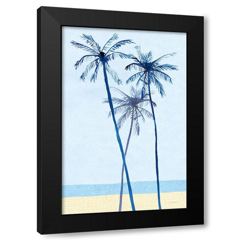 Laguna Palms Triptych II Black Modern Wood Framed Art Print with Double Matting by Charro, Mercedes Lopez