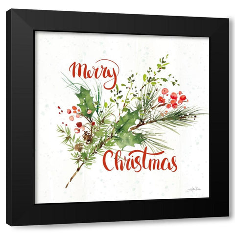 Celebrate the Season IV Black Modern Wood Framed Art Print by Pete, Katrina