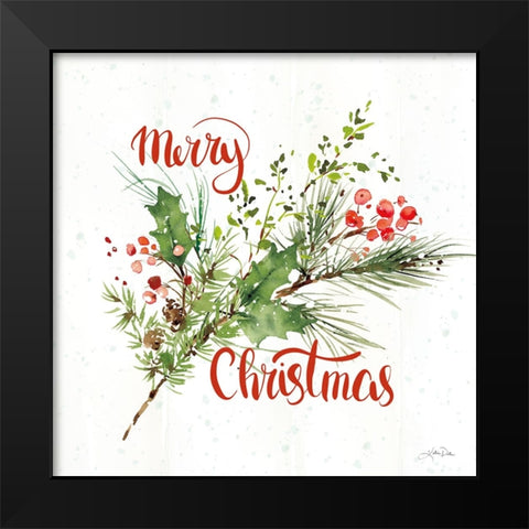 Celebrate the Season IV Black Modern Wood Framed Art Print by Pete, Katrina