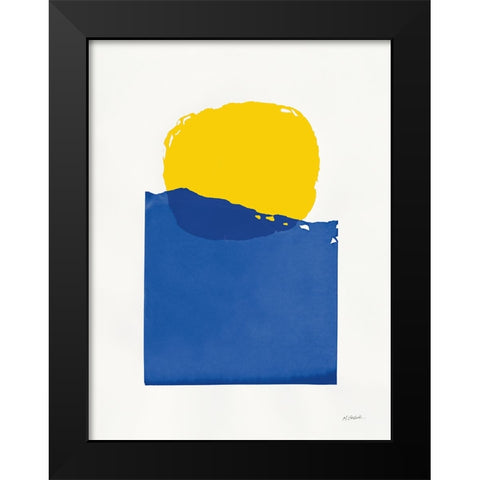 Buoyant Bright Primary Black Modern Wood Framed Art Print by Schick, Mike