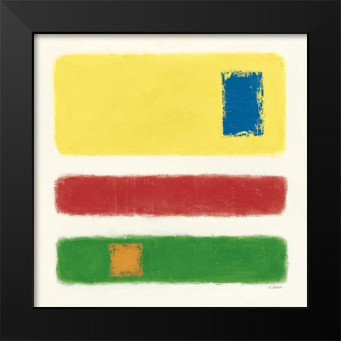 Isole Bright Primary Black Modern Wood Framed Art Print by Schick, Mike