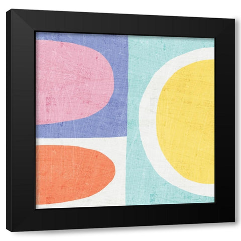 Pastel II Black Modern Wood Framed Art Print with Double Matting by Wild Apple Portfolio