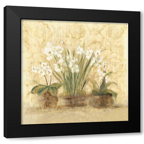 k 8232 Esprit NarcOrch Black Modern Wood Framed Art Print by Blum, Cheri