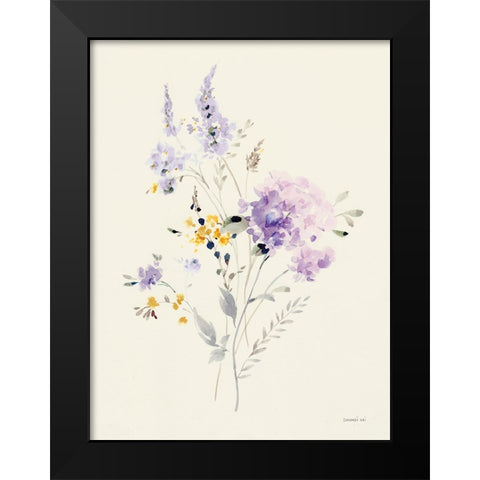 Lilac Season I Pastel Black Modern Wood Framed Art Print by Nai, Danhui