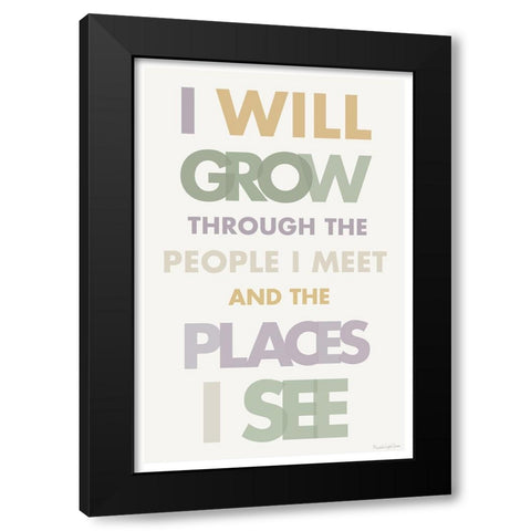 I Will Grow II Pastel Black Modern Wood Framed Art Print by Charro, Mercedes Lopez