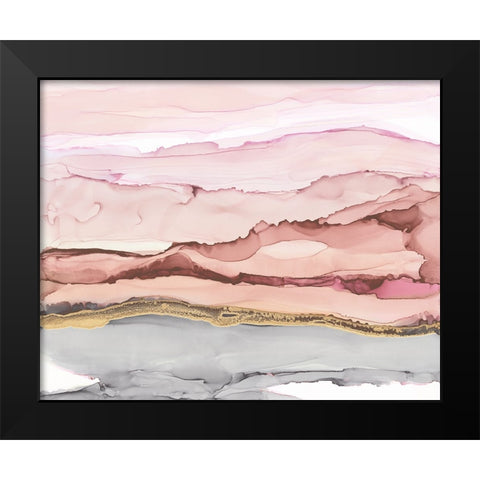 The Vineyard I Blush Black Modern Wood Framed Art Print by Paschke, Chris