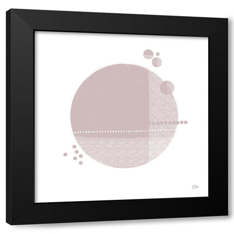 Tribeca II Mauve Black Modern Wood Framed Art Print with Double Matting by Averinos, Melissa