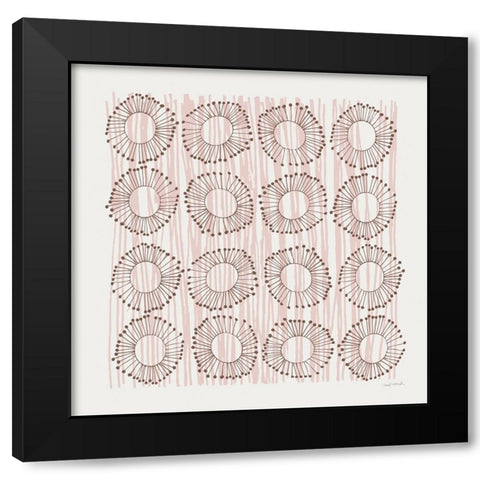 Main Street Twirled Blush Black Modern Wood Framed Art Print with Double Matting by Warrick, Cheryl