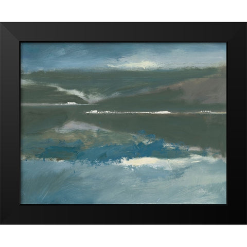 October Reflections Black Modern Wood Framed Art Print by Wellington Studio