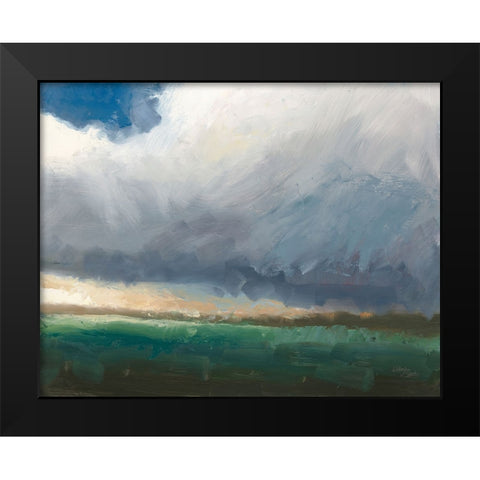 September Landscape Black Modern Wood Framed Art Print by Wellington Studio