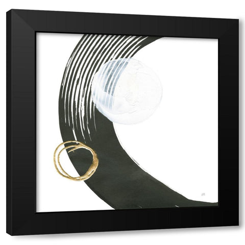 Many Moons I Black Modern Wood Framed Art Print by Paschke, Chris