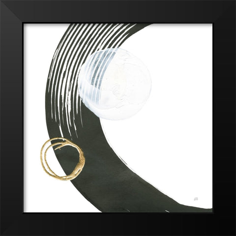 Many Moons I Black Modern Wood Framed Art Print by Paschke, Chris