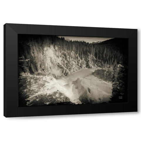 Approaching Vintage Black Modern Wood Framed Art Print with Double Matting by Larson, Nathan