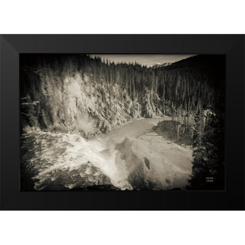Approaching Vintage Black Modern Wood Framed Art Print by Larson, Nathan